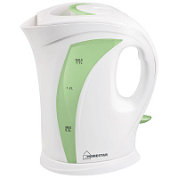 Чайник электрический HomeStar HS-1006 1.7л бело-зеленый 002685