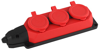 Колодка K-3e-RED-IP44 16А красная 3гн с/з купить