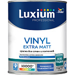 Краска для стен и потолков Prof Vinyl Extra Matt глубокоматовая белая база BW Luxium 50034804(1л)