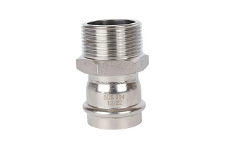 Переходник ВПр-НР 35*1 1/4 прессовой нержавеющая сталь Rommer RSS-0021-035114 купить