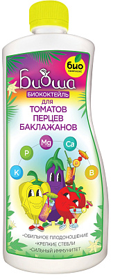 Удобрение Биококтейль БИОША для томатов, перцев, баклажанов 1л БИО-комплекс купить