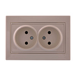 Розетка LEZARD MIRA 701-0303-128 2-местная Розетка LEZARD MIRA 701-0303-128 2-местная