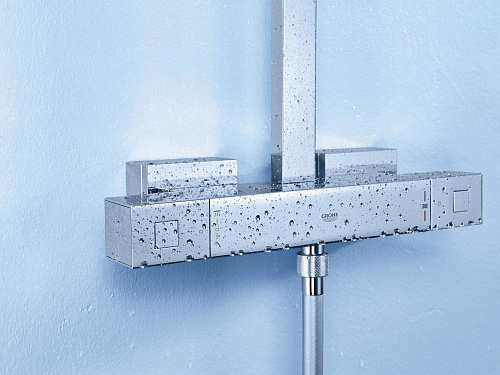 Система душевая Euphoria Cube с термостатическим смесителем цвет хром GROHE 26087000 купить