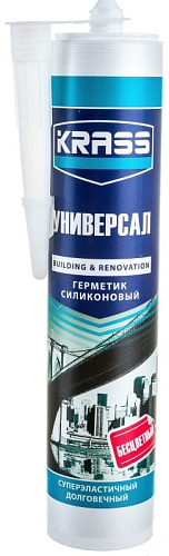 Герметик силиконовый Krass Универсальный бесцветный - 0.3 л купить