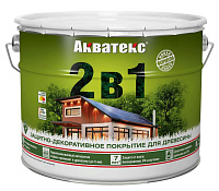 Покрытие защитно-декоративное для дерева "2 в 1" белый Акватекс 18142 (20л)