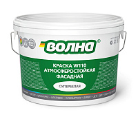Краска акриловая фасадная Волна W110 супербелая - 25 кг
