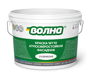 Краска акриловая фасадная Волна W110 супербелая - 25 кг купить