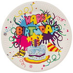 Набор бумажных тарелок Волшебная Страна "Happy Birthday" 6шт 23см 007149 Набор бумажных тарелок Волшебная Страна "Happy Birthday" 6шт 23см 007149