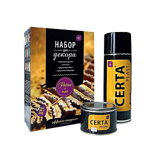 Набор для декора "Церта"  черный + белый иней купить