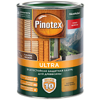 Влагостойкая защитная лазурь Pinotex Ultra для древесины калужница 1 л