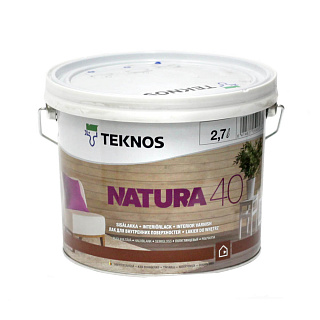 Лак для внутренних поверхностей TEKNOS NATURA 40 Бесцветный полуглянцевый купить