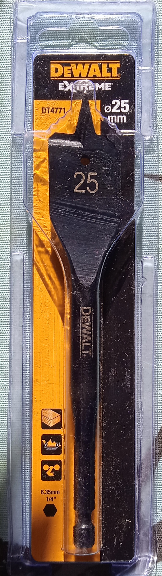 Сверло по дереву перовое DeWalt EXTREME IMPACT 25*152 мм DT4771-QZ купить